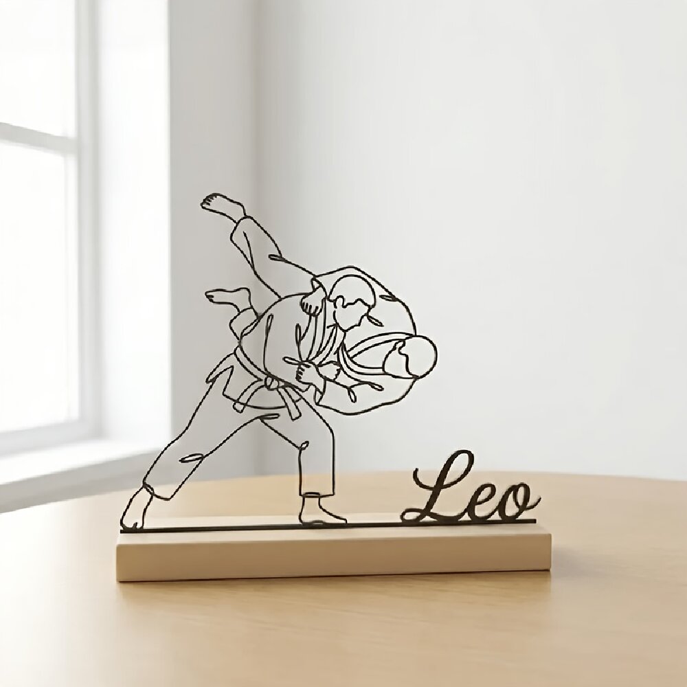 Personalized Engraved Gift - Estatua de Artes Marciales de Judo