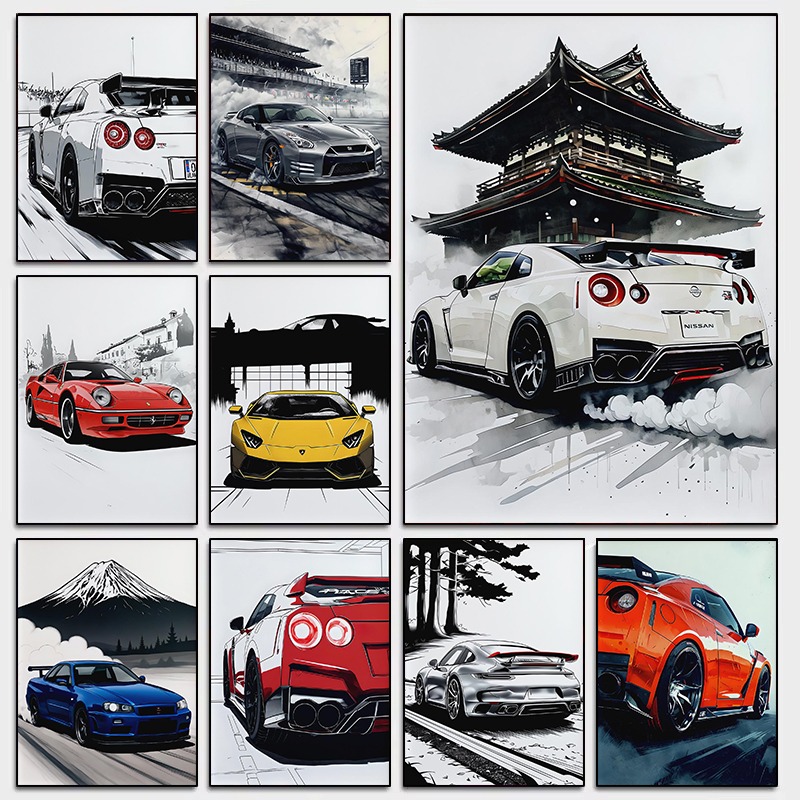 Luxury Lifestyle Japan - Póster Artístico de pared de supercoche