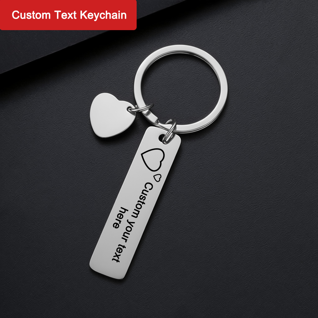 Personalized Engraved Gift - Llavero Personalizado con Texto, Anillo de