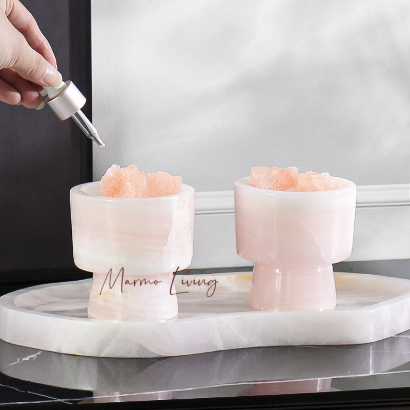 Scented Candle Luxury - Bandeja de mármol Natural de ónix
