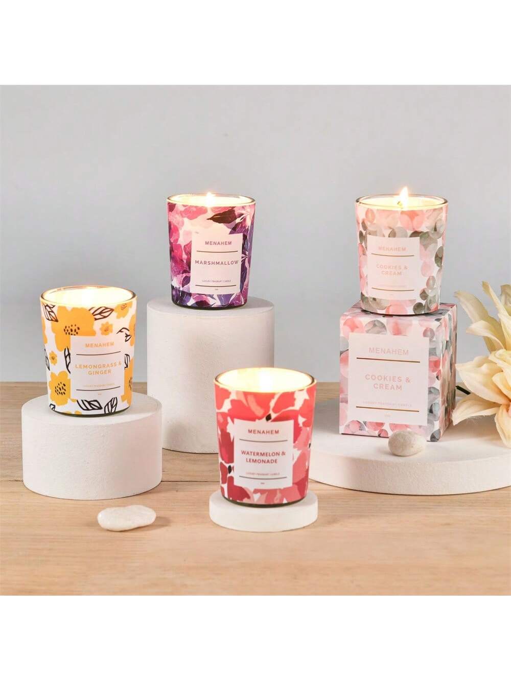Scented Candle Luxury - Velas Aromáticas de Cera de Soya
