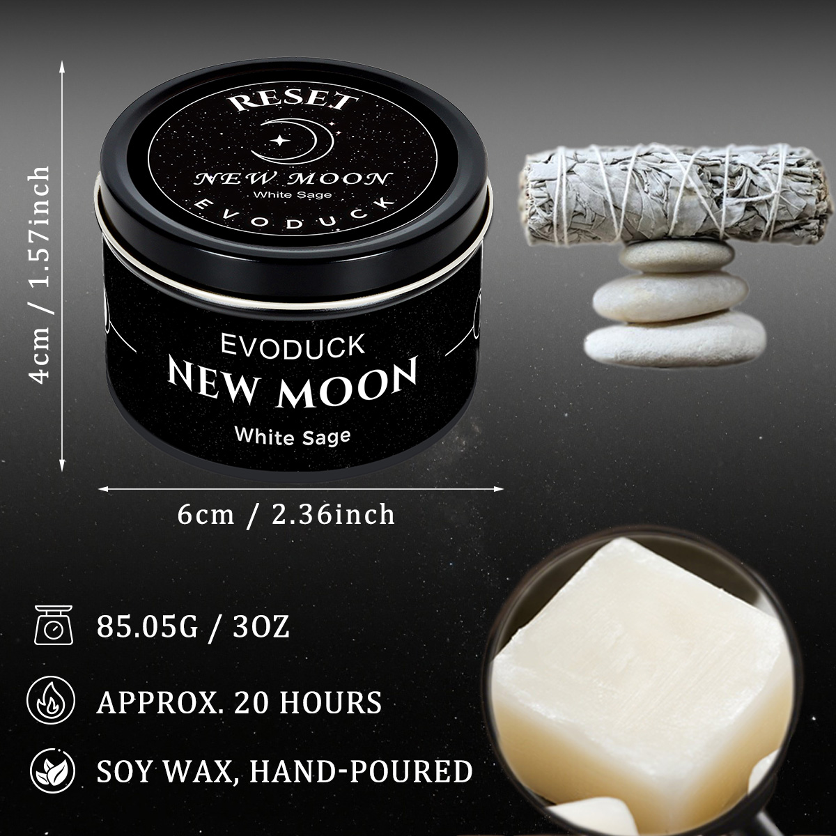 Vela Aromática Luna Nueva de 3 - Scented Candle Luxury reseña y precio